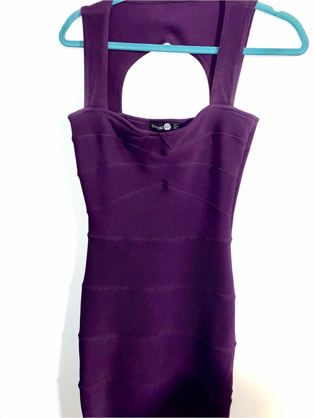 Boohoo Plum Bodycon Mini Dress